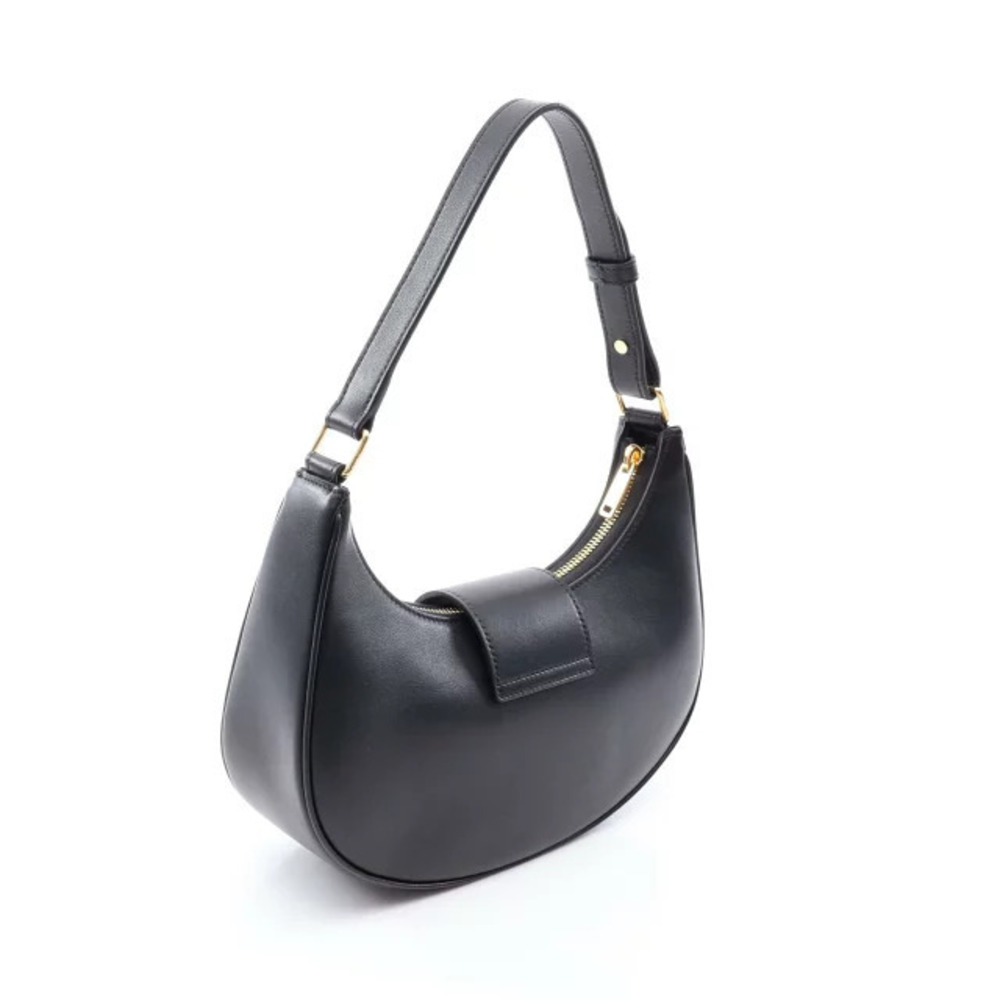 Celine Black Bag Leather Triomphe Shoulder AVA Black